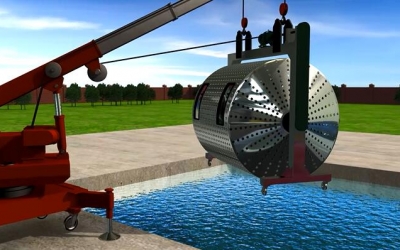 移动式水下逃生训练装备三维动画展示